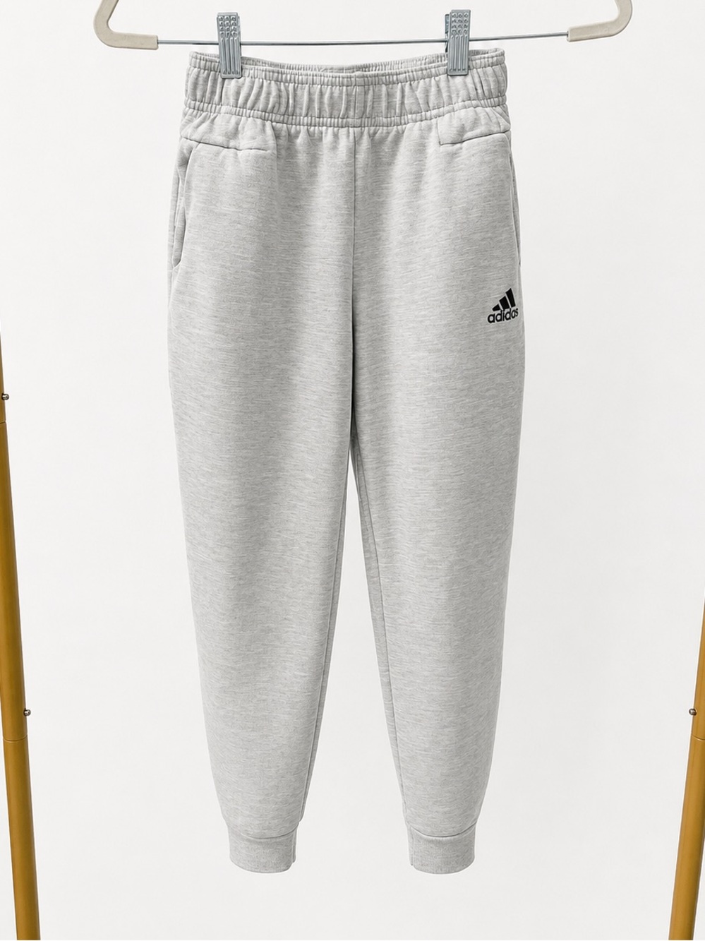 adidas Kids Light Gray Logo Joggers